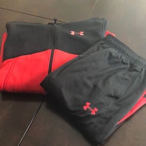 Under Armour sweatsuit.